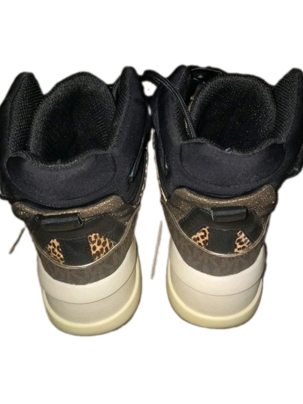 Michael Kors Kids' Gold Glitter High-Top Sneakers